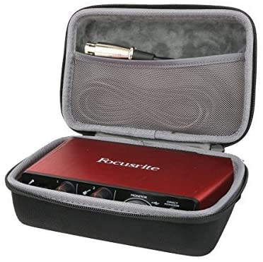 co2CREA Hard Travel Case for Focusrite Scarlett 2i2 (2nd Gen) USB Audio Interface Hard EVA Storge Bag