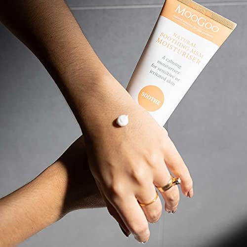 Moogoo - Soothing Msm Moisturizer - A Natural, Lightweight Lotion For Sensitive, Irritated, Red, Itchy Skin - A Calming, Gentle Cream For Face And Body, Men And Women, All Ages And Skin Types - 120G #TOP3