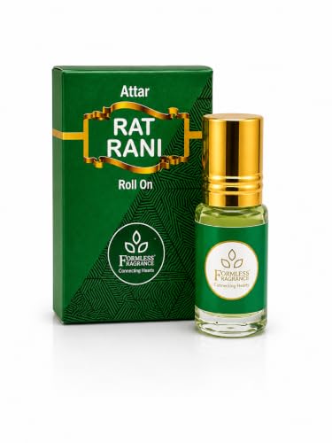 Image of Formless Raat Rani 3ml Attar Unisex - Premium Night Blooming Floral Fragrance Oil, Long Lasting Alcohol-Free Perfume, Sweet Scent, Pocket Size Roll-On,Travel Friendly Daily Wear & Special Occasions