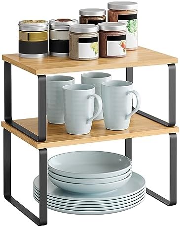 SONGMICS Rangements pour Placards de Cuisine, Lot de 2, Empilables
