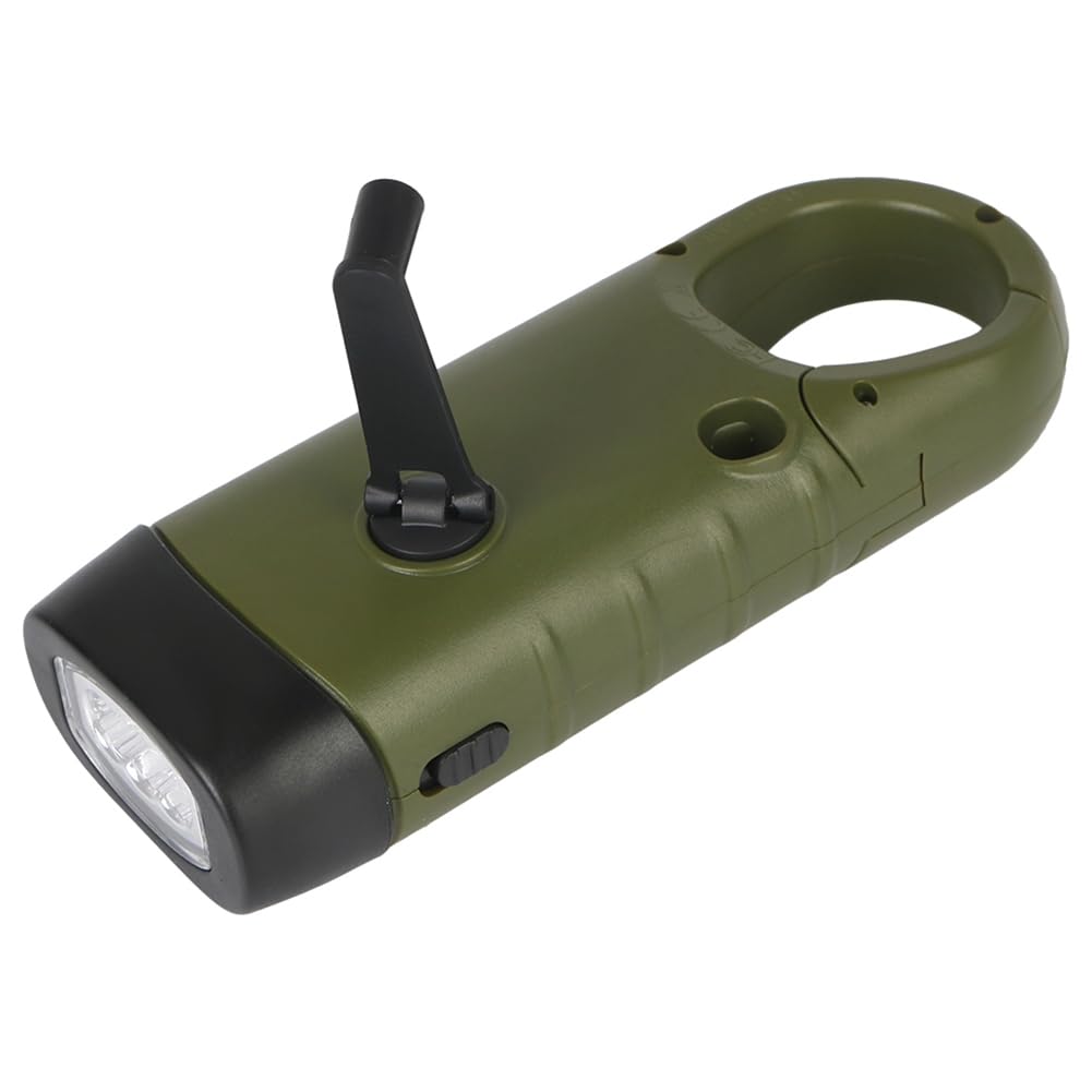 IJSDNVJNDX Solar Flashlight for Fishing Hiking Emergency Hand Crank Dynamo Power Bank Rechargeable LED Light Survival Gear