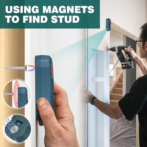 Magnetic Stud Finder with Laser Level,Hands-Free Marking Stud Finder Wall Scanner Using for Hanging Pictures & Home Renovations,Horizontal & Vertical Bubble Stud Finder Tool for Drywall Wooden Wall by VAYAGARDEN - Image 6