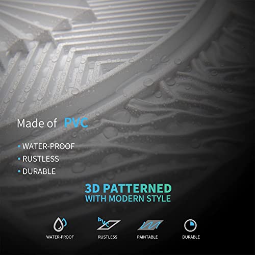 Art3d Drop Ceiling Tiles 24x24 in White (12-Pack, 48 Sq.ft), 3D Wainscoting Panels Glue Up 2x2