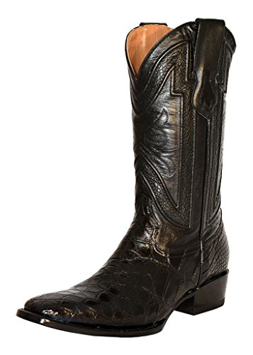 Ferrini Men's Alligator Belly Exotic Cowboy Boot Square Toe Black 13 D(M) Us #TOP16