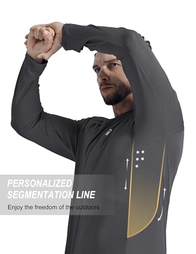 Men's Long Sleeve Sun Protection Swim Shirts UPF 50+ Rash Guard Quick Dry Lightweight Fishing Shirts for Beach Summer3