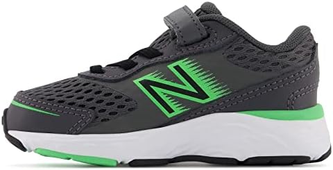 New Balance Kid's 680 V6 Hook and Loop Running Shoe, Magnet/Vibrant Spring/Black, 5 Wide Toddler - 3