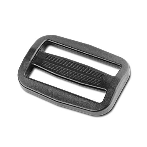 DYZD Multi-Size Straps Webbing Slide Triglides Slide Plastic Slide Buckle for Backpack Bag (38 mm,Black)