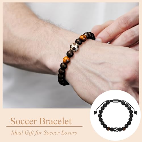 VEEDOFA Basketball Baseball Football Soccer Gifts for Teen Boys Son, Bracelet for Boys - Birthday Valentines Day Graduation Back to School Christmas Gifts - Image 3