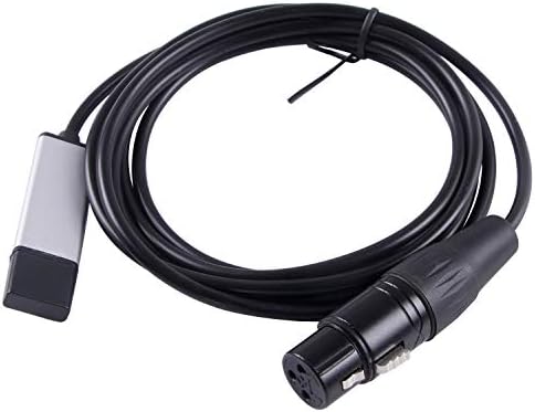 USB to DMX Interface Adapter RS485 Converter Serial 3PIN XLR LED DMX512 Freestyler Software PC to Stage Lighting Control Dimmer Cable With FTDI Chip Support Win10 Mac OS (16ft)