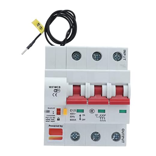 Interruptor de Circuito 3P, AC 400 V APP Circuitos de Control Interruptor de Protección Emparejamiento Simultáneo Antena WiFi Incorporada para Iluminación Exterior para Equipos de(125A)