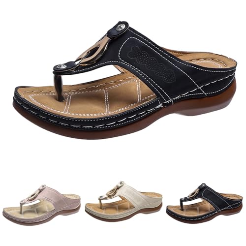 Women’s Orthopedic Sandals With Arch Support, Dressy Orthotic Wedge Flip Flops For Summer Walking – Anti-Slip Beach Slides3