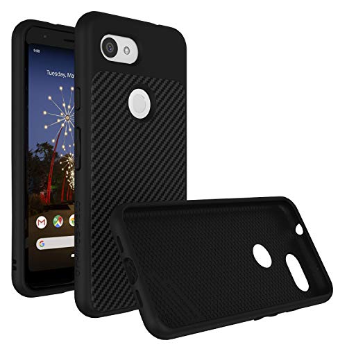 RhinoShield Case Compatible with Google [Pixel 3a XL] | SolidSuit - Shock Absorbent Slim Design Protective Cover with Premium Matte Finish [3.5M / 11ft Drop Protection] - Carbon Fiber Texture