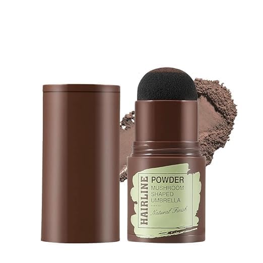 Hairline Powder Stick for Men & Women | Waterproof Root Touch Up Powder for Grey & Thinning Hair | 3-in-1 Hairline Concealer, Eyebrow & Scalp Filler | Instant Natural Coverage, Long Lasting (Brown)-picture-37