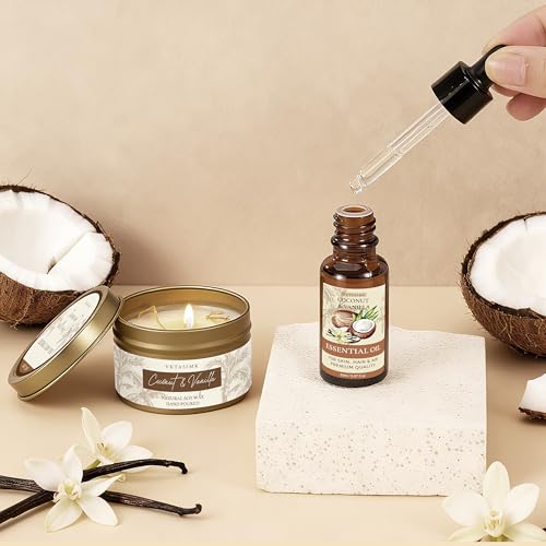Gifts for Women Happy Birthday Gift Baskets, Bath and Body Gift Set Mothers Day Gifts, Vanilla Coconut Relaxing Home Spa Set Self Care Gift for Mom Sister Her Wife Grandma Girlfriend Friends - Image 6