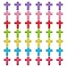 PH PandaHall 100pcs Mixed Color Chunky Acrylic Cross Beads (16x12x4.5mm), Candy Color Cross Charm Spacer Beads for DIY Jewelry Making