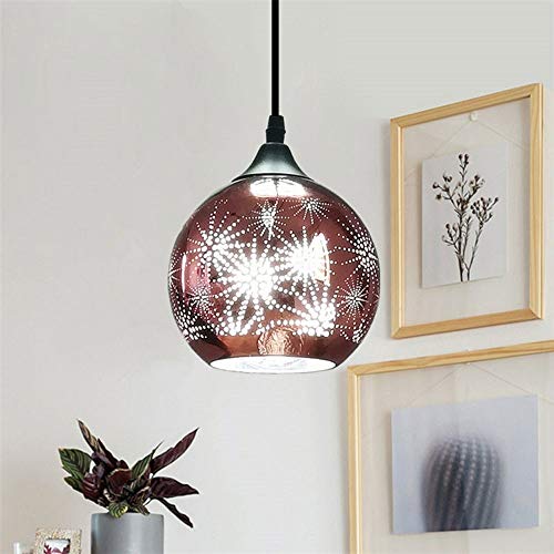 Lámpara de vidrio soplado a mano decorativa para comedor LED 7