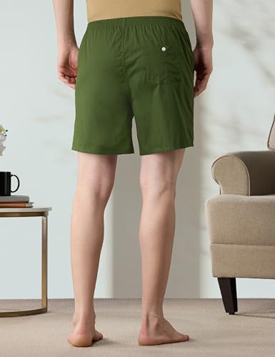 Image of Amazon Brand - Symbol Men Cotton Printed Boxer Shorts (Combo Pack of 2) Casual | Underwear | Half Pants | Short Pant - Regular Fit with Slant Pocket