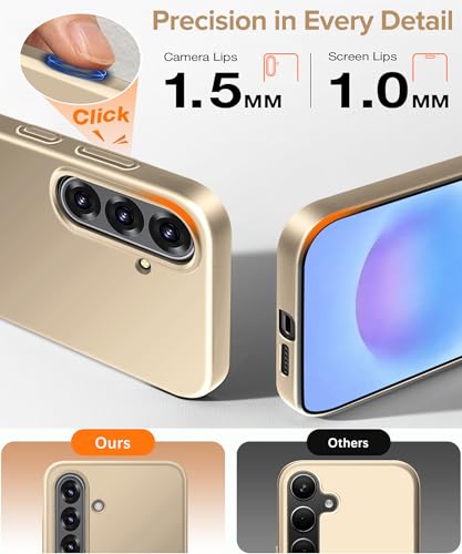 Coque Galaxy A57 5G antichoc et antidérapante - Housse fine et rigide dorée - 5