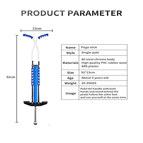 Jehezkel Pogo Stick For Kids Age 9+ Years 80-160 Lbs Pogo Stick For Teens & Light Adults Better Grip And More Durable (Milano) #TOP1