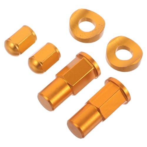Yardenfun - Yardenfun Tire Lock Nut Set Lock Nut Valve Stem Motorcycle Bolt Spacer Aluminum Spacer Bolt Golden