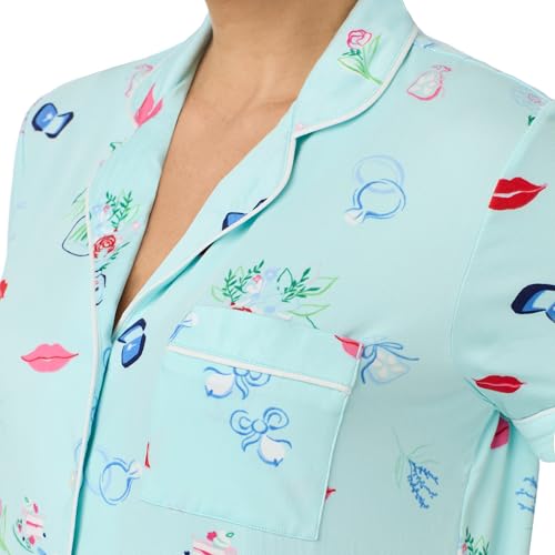 Image of kate spade new york Short Sleeve Knit Shorty Pj Set