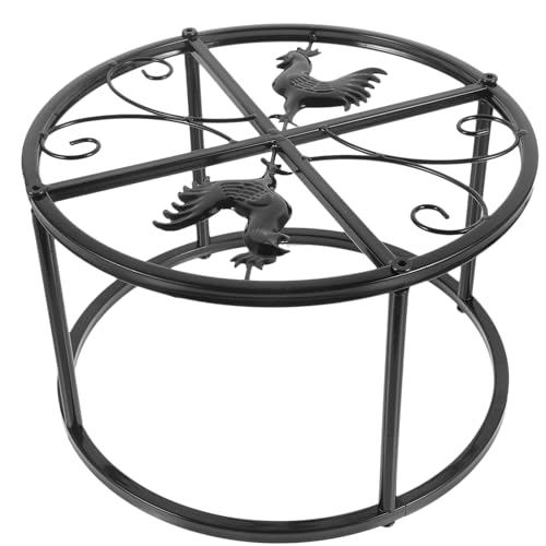 Support pour mangeoire à poules en métal antirouille avec double cercle robuste pour poulailler