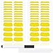 Leelosp 160 Pieces Sports Eye Black Stickers for Kids Football Eye Black Lettering Softball Baseball Face Stickers Lacrosse Fans Eye Strips with 2 Pencils for Party Game Sport Supplies (Yellow)