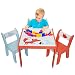 labebe - Wood Table Set for Kids 1-5 Years, Activity Table Chair Set, Study Table and Chair for Children, Baby Wooden Table Set for Drawing, Toddler Game/Drafting Table Chair, Infant Play Desk Table