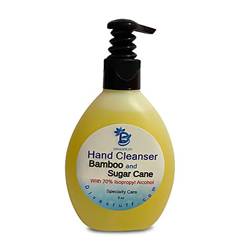 Waterless Hand Cleanser and Sanitizer in 8 oz Bottle, Made in USA (Bamboo and Sugar Cane, 1 Count) - Packaging may vary