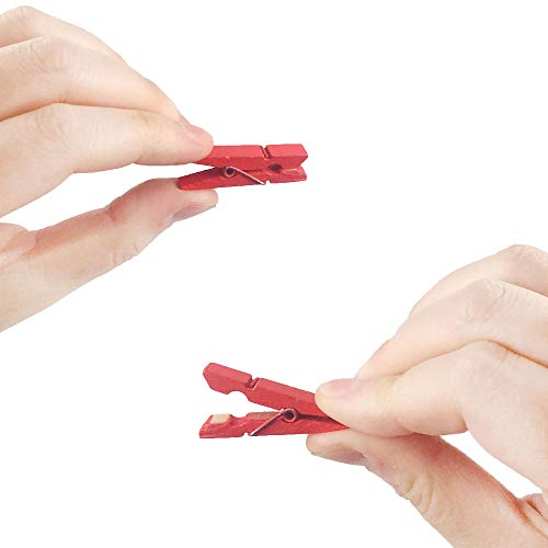 (Pack Of 128) Mini Wooden Colored Clothespins,16 Coloers Each 8Pcs #TOP4