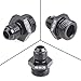 ZHSYMX 6AN Flare to 8AN ORB Male O-ring Boss Fuel Pump Rail Adapter Fitting Aluminum Black 2PCS
