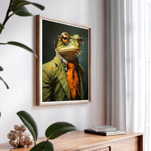 SKRYUIE Paint by Numbers Kit for Adults Beginner Frogs, Acrylic Suits Oil Painting by Numbers Kits with PaintBrushes Paintwork Art Crafts Canvas for Home Decor 16x20 inch / 40x50 cm - Thumbnail 2