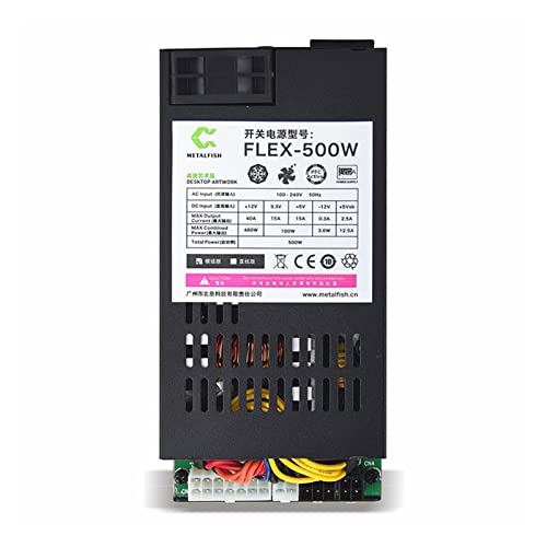 Bloc d'alimentation modulaire 500W VELORE Flex-ATX 1U avec PFC actif pour mini PC ITX