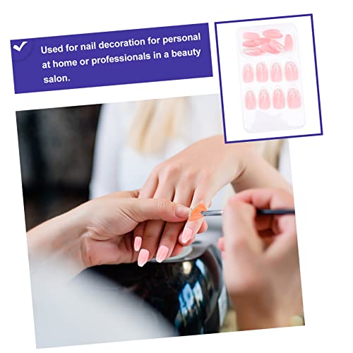 KALLORY 48 Peças De Unhas Postiças Removíveis Unhas Postiças Pontas De Unhas Artificiais Rosa Pontas