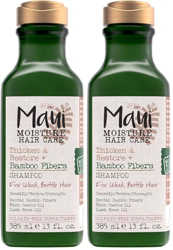 Maui Moisture Thicken & Restore Bamboo Shampoo 13oz (2 pack)