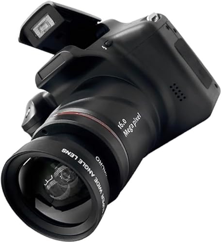 Miniatura 4 de ZEROYAA Cámara digital SLR con lente de zoom de 16X gran angular, pantalla de 2.4 pulgadas, cámara digital de alta definición para estudiantes