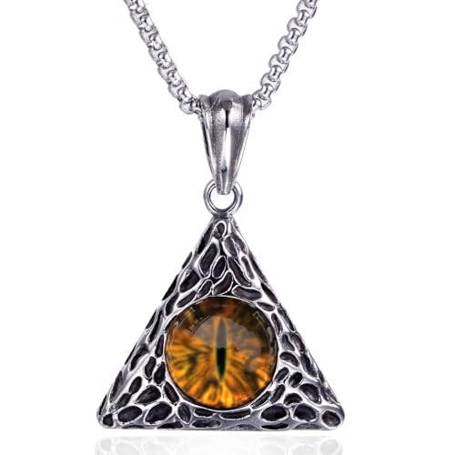 Collier crâne et hache pirate nordique en acier pour look hip-hop
