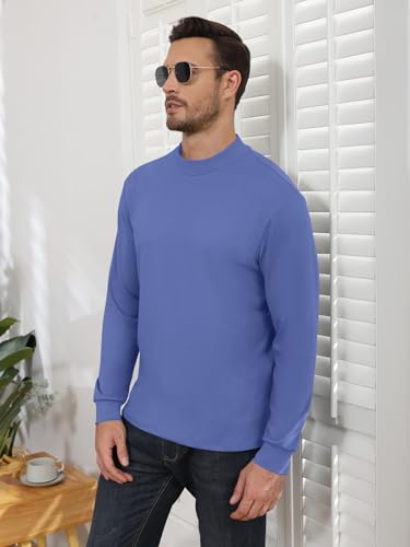 Angbater Mens Mock Turtleneck Long Sleeve Shirts Thermal Underwear Turtle Neck Undershirt Pullover T Shirt4