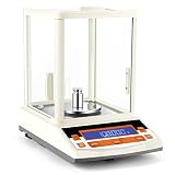 Bonvoisin Analytische Balance 200 g x 1 mg Präzisions-Laborwaage 0,001 g Digitale Analysewaage RS232 Schnittstelle Labor Elektronische Balance LCD Display mit Windschutzscheibe (200 g, 1 mg)
