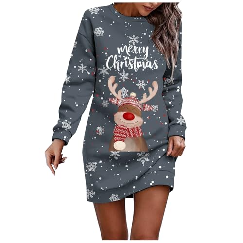 Robe sweat-shirt chaude et confortable avec imprimé d'hiver