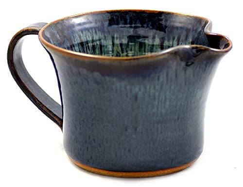 Tazón de cerámica con asa azul medianoche grande 64 oz miniatura 1