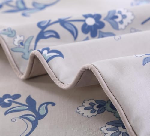 Housse de couette facile à installer et drap-housse double USTIDE bleu - 5