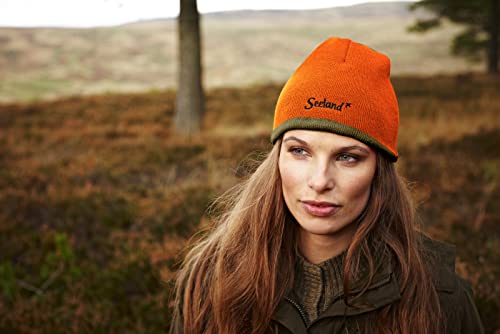 Seeland Ian Reversible Beanie Hat Hi-vis Orange/Pine Green – vue 5
