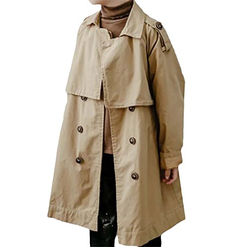 Betusline Boys' Double Breasted British Trench Coat, 3-13 Years2