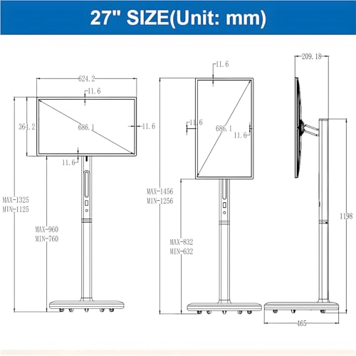 Xoiasth Mobile Smart Screen on Wheels with Rechargeable Battery,24/27/32 Inch Portable Touch Screen TV Stand,Android 13 Smart Monitor with 10-Point Touch, Swivel Rotation Rolling Monitor (32inches) - Image 7