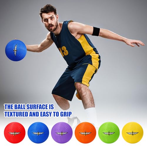 image for Jerify 12 Pcs 8.5 Inches Playground Balls Kickball Bulk, Colorful Infl
