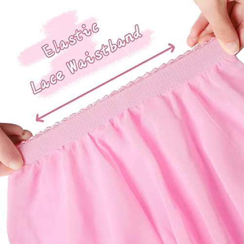 Kereda 1 Pack Kids Girls Ballet Wrap Skirts Chiffon Dance Pull-On Skirt 3-5 T Pink #TOP4