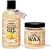 CLARK'S Cutting Board Oil & Wax (2 Bottle Set) | Includes CLARK'S Cutting Board Oil (12oz) & CLARK'S Finish Wax (6oz) | Orange & Lemon Scent