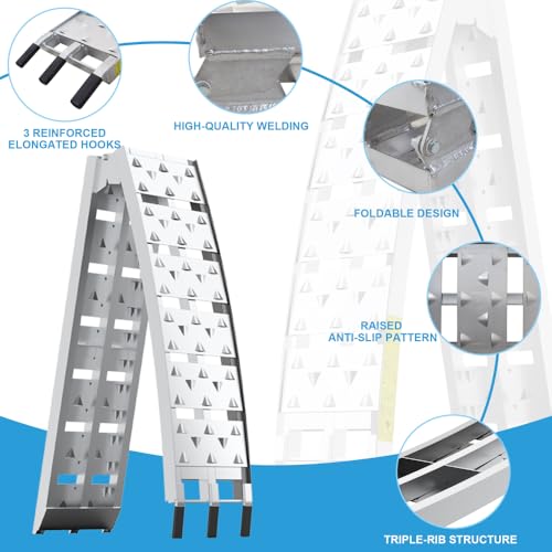 Rampas de Aluminio Plegables 7.5FT para Camionetas 1500LB miniatura 2