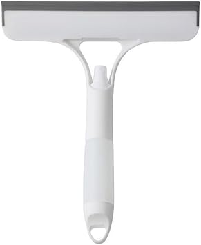 Glass Cleaner, Mirror Washer, Windshield Wiper, Silicone Scraper,Bathroom Cleaner Tool Household Window Mirror Squeegee for Glass Doors, Cleaning Tile Wall, Car White
